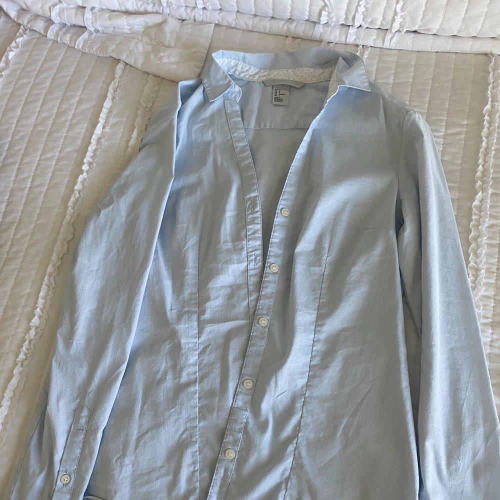 H&M Light Blue Tailored Button-down